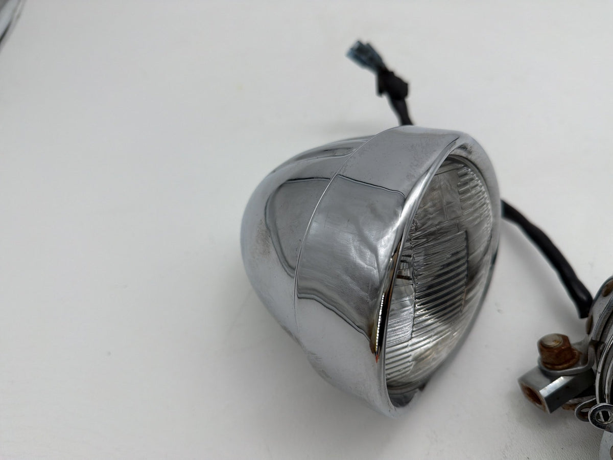 1994 Harley Softail Custom FXSTC OEM Headlight Headlamp Head Light Halogen Dual