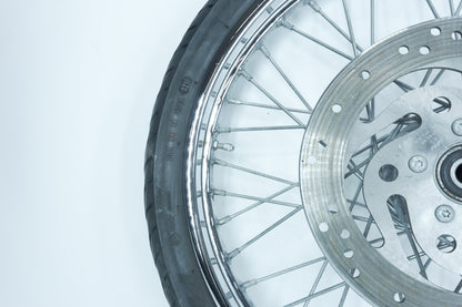 01 Harley Softail FXSTB Night Train OEM Front Wheel Rim Tire Spoked MH90-21 21"