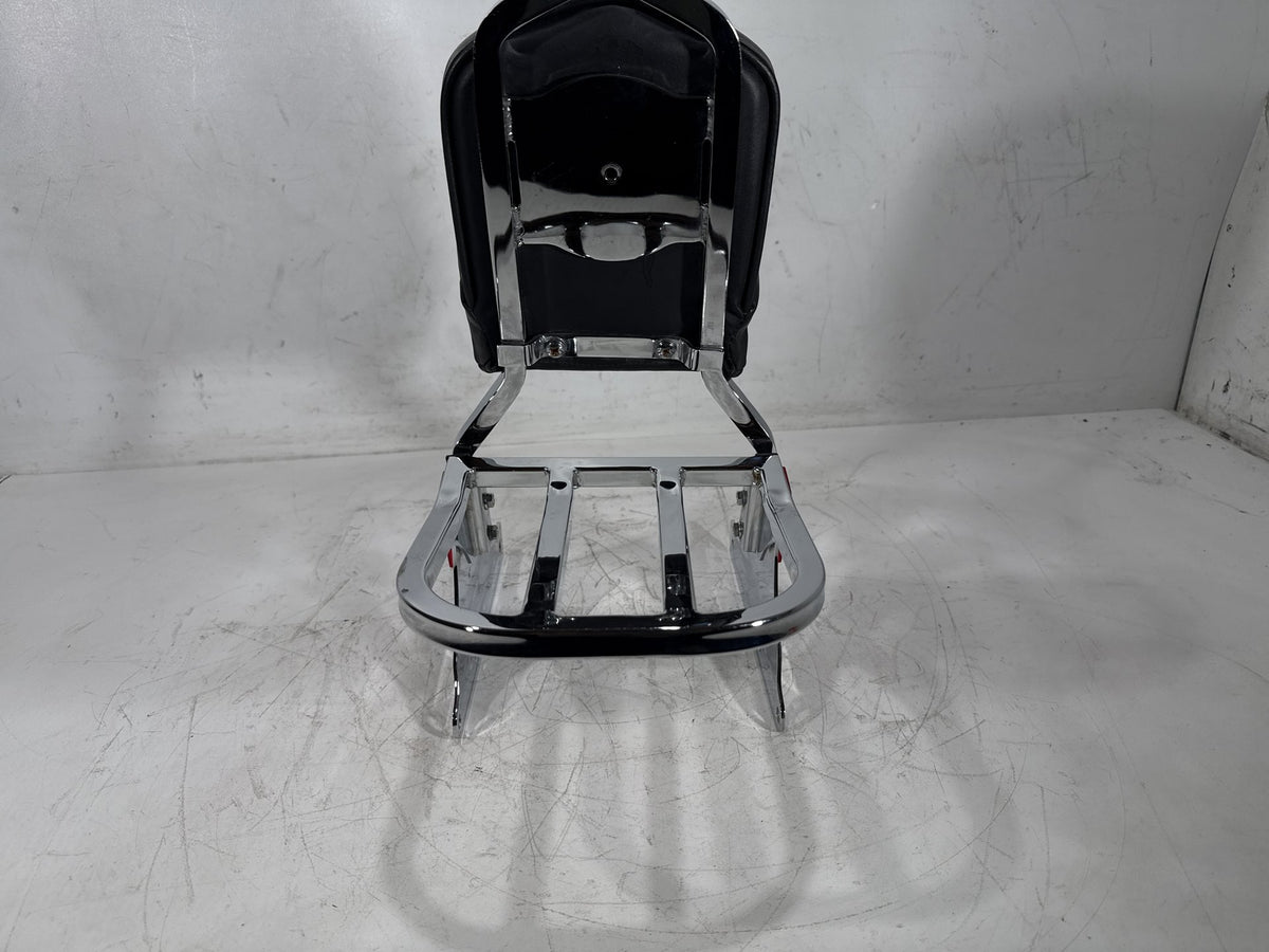 2002 Harley Heritage Softail Classic OEM Rear Sissy Bar w/ Backrest Cushion Pad