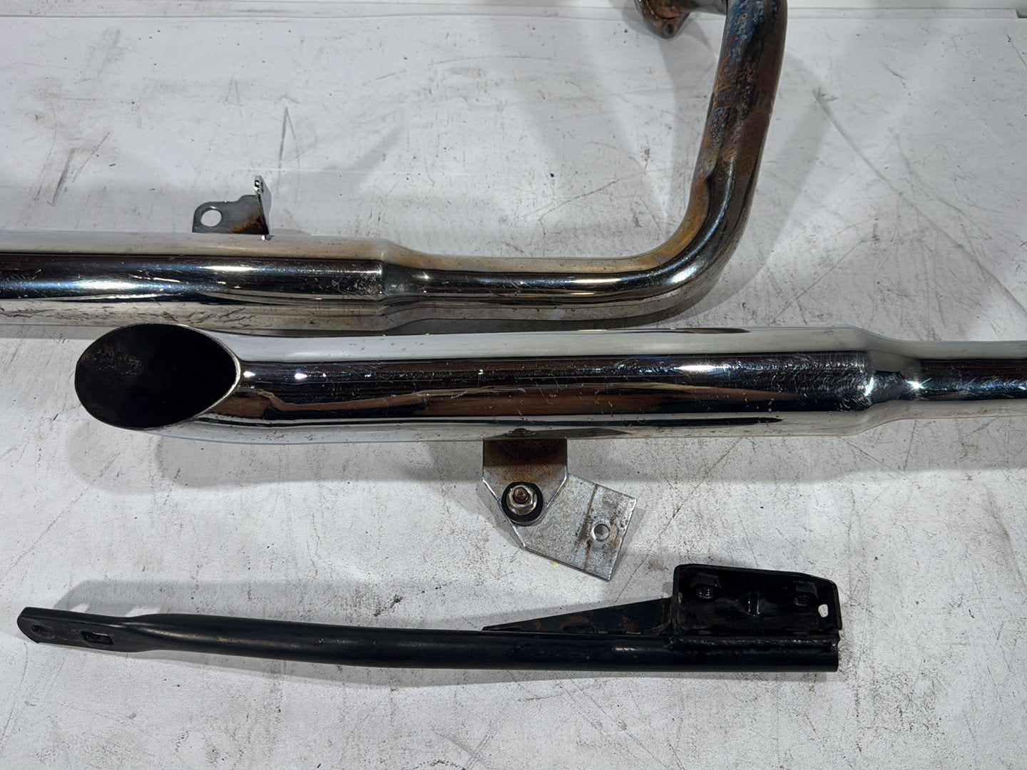 1997 Harley Sportster 1200 XL1200C OEM Exhaust Header Pipes Muffler SCRATCHED