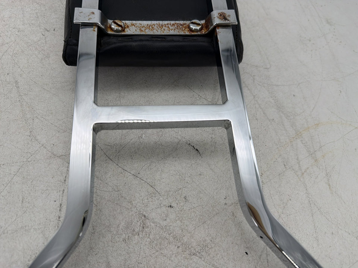 2001 Harley Fat Boy Softail FLSTF OEM Rear Sissy Bar w/ Backrest Cushion Pad