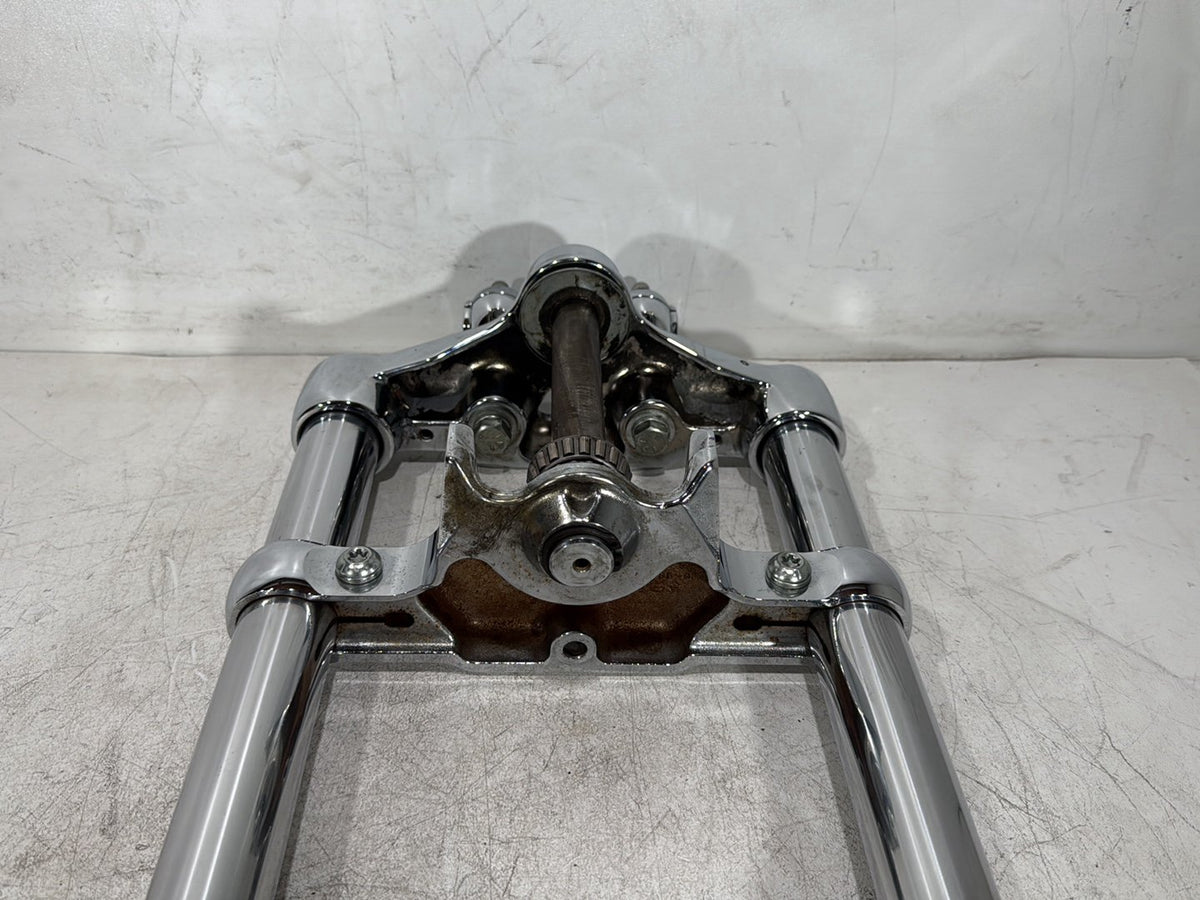 2003 Harley Softail Deuce FXSTD Front Triple Tree Set & LH RH Fork Legs Sliders