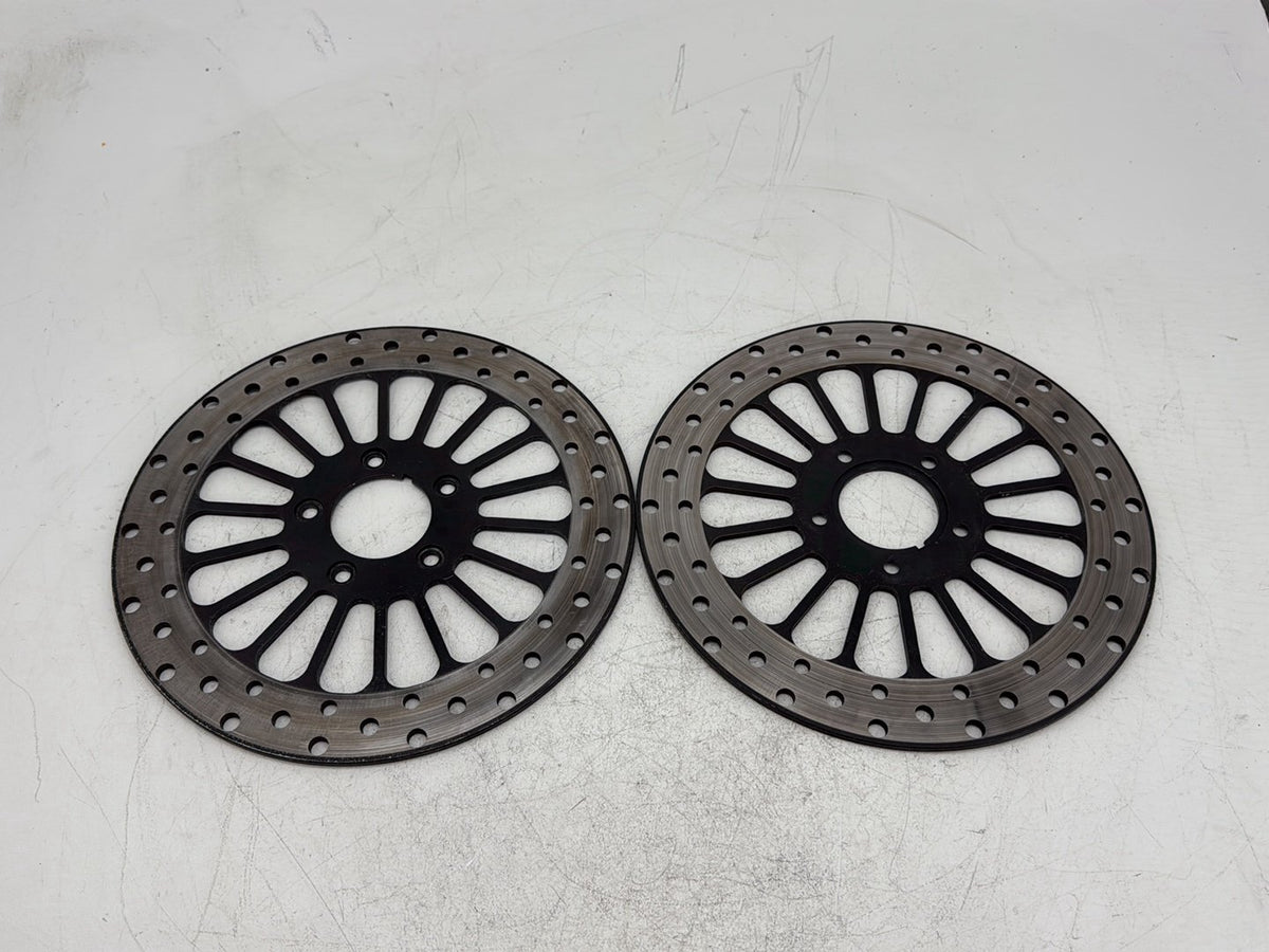 2007 Harley Road King Touring FLHR OEM Front Brake Rotors Disc Pair