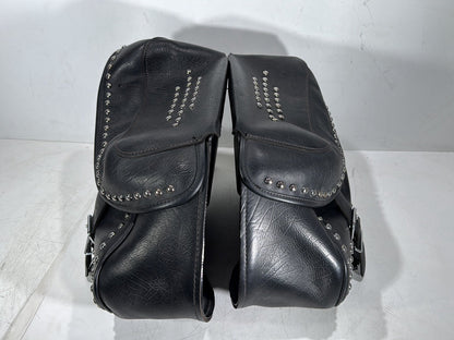 2007 Harley Softail Heritage Classic FLSTC OEM Rear Left Right Saddlebags Luggage Leather