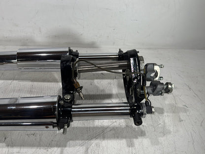 1996 Harley Road King Touring Police FLHPI OEM Front Triple Tree Set & LH RH Fork Legs Sliders