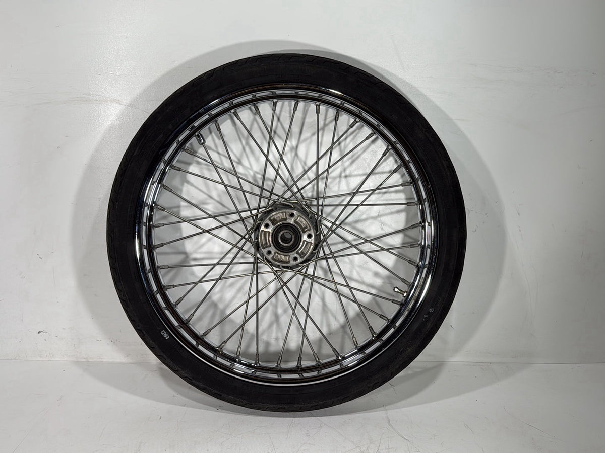 2000 Harley Dyna FXDWG Wide Glide OEM Front Wheel Rim Tire Spoked MH90-21 21"