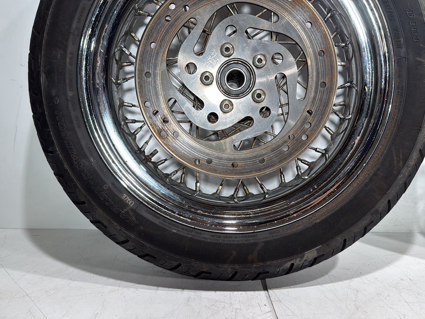 2007 Harley Dyna Street Bob FXDBI OEM Front Rear Wheel Rim Tire Spoked