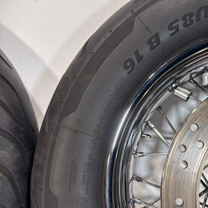 2007 - 2012 Harley-Davidson Touring Street Glide Front Rear Wheel Rim Tire Spoked 41052-08 ,  43085-97