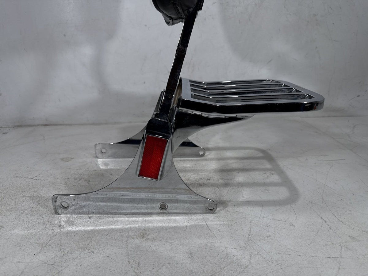 2001 Harley Heritage Softail Classic OEM Rear Sissy Bar w/ Backrest Cushion Pad
