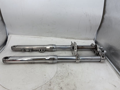2006 Harley Dyna Super Glide Custom FXDCI OEM Front Triple Tree Set & LH RH Fork Legs Sliders