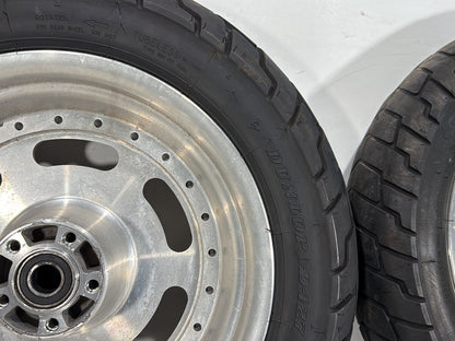 2010 Harley Dyna Fat Bob FXDF OEM Front & Rear Wheel Rim Tire 16"
