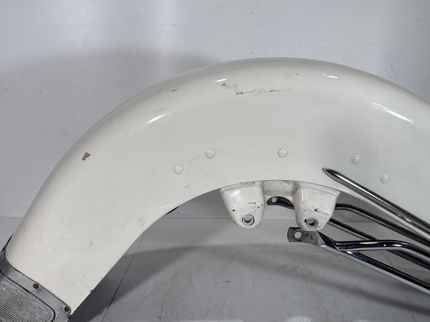 1999 - 2006 Harley-Davidson Touring Road King Police Front Wheel Fender Shell Panel w/ Front Fender Bumper Rail Cushion