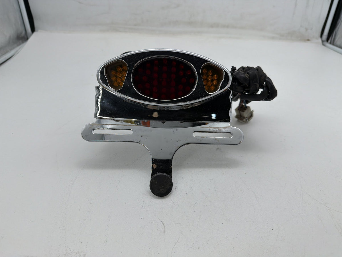 94 Harley Softail Custom Rear Brake Taillight Tail Lamp Wyatt Gatling Chrome LED