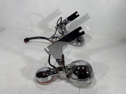 1996 Harley Electra Glide Touring FLHT OEM Front Turn Signal Indicators Aux Light Bar