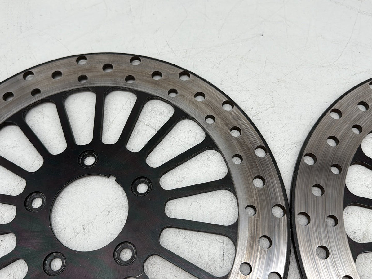 2007 Harley Road King Touring FLHR OEM Front Brake Rotors Disc Pair