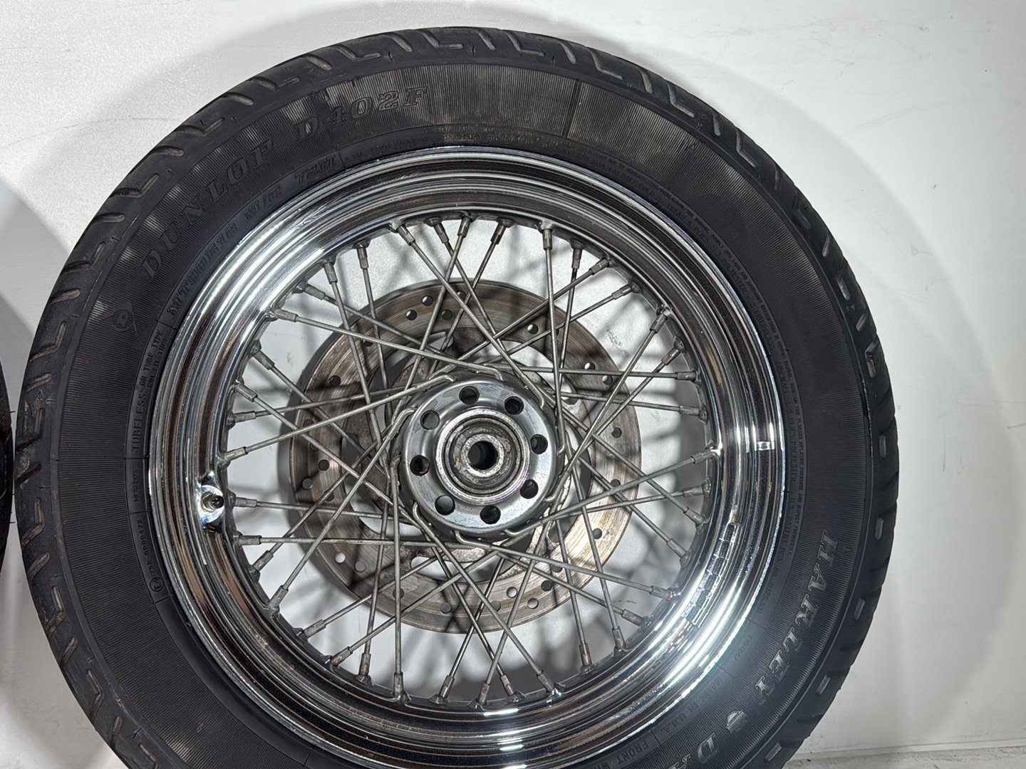 2002 Harley Heritage Softail Classic FLSTC OEM Front Rear Wheel Rim Tire Spoked