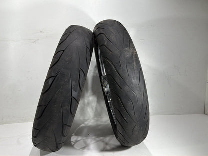 2011 Harley Heritage Softail Classic FLSTC Front Rear Wheel Rim Tire Spoked 16"