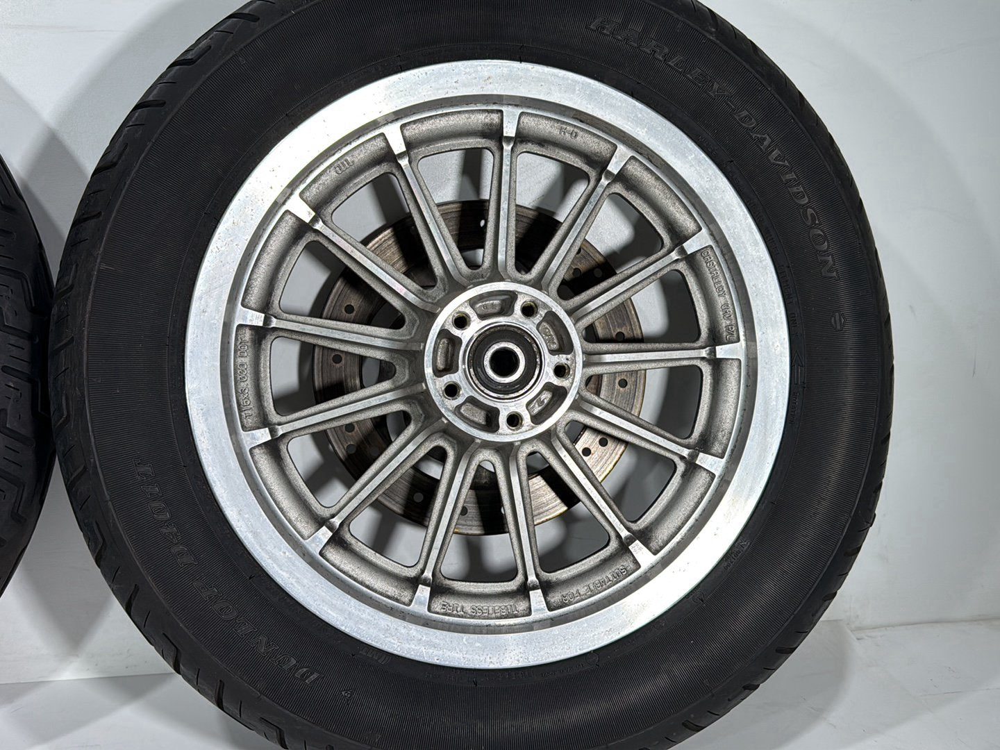 2002 Harley Dyna FXD Super Glide OEM Front & Rear Wheel Rim Tire