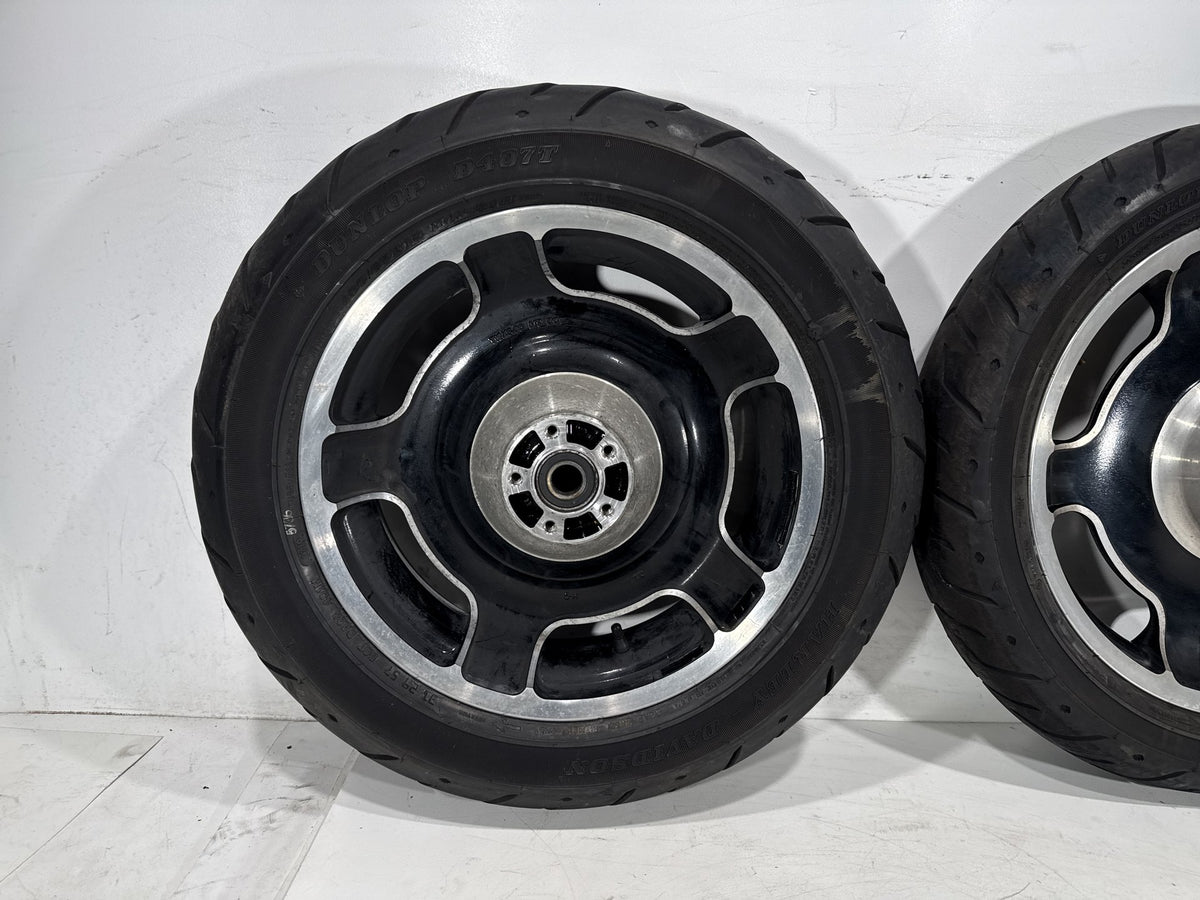 2010 Harley Road King Touring Police OEM Front & Rear Wheel Rim Tire 17" 16"