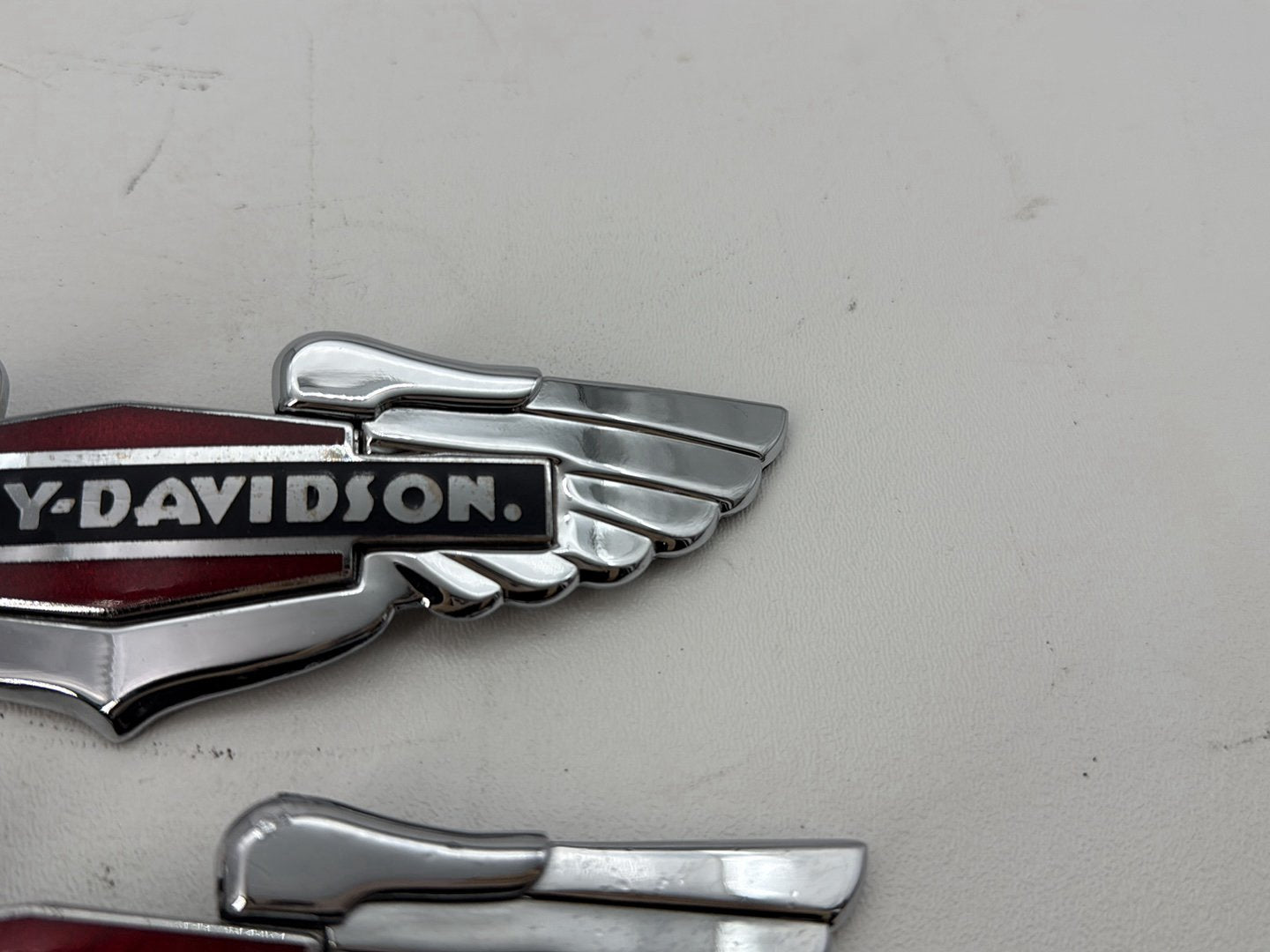 2008 Harley Softail Deluxe FLSTN OEM Fuel Tank Badges Trim Logo Sticker