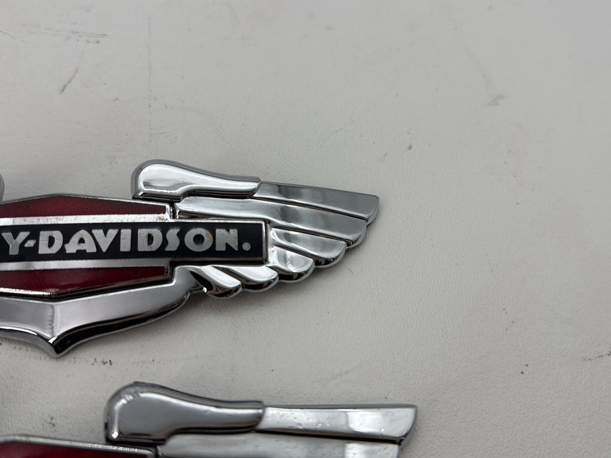 2008 Harley Softail Deluxe Fuel Tank Badges Trim Logo Sticker Scratched