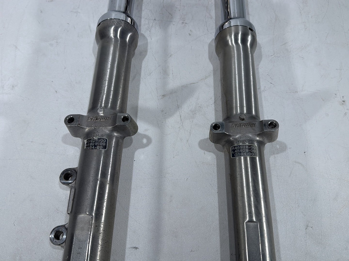 2001 Harley Sportster 883 Hugger XLH883 OEM Front Triple Tree Set & LH RH Fork Legs Sliders