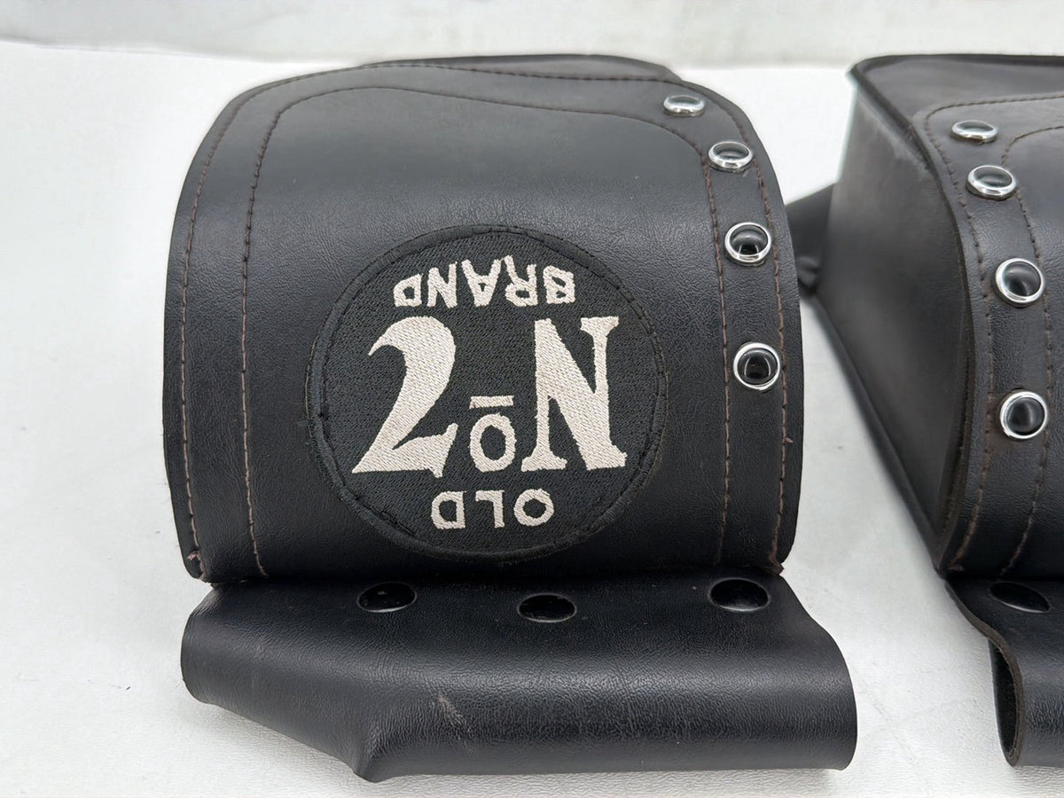 1997 Harley Road King Touring Rear Left Right Saddlebags Luggage Leather Old # 7