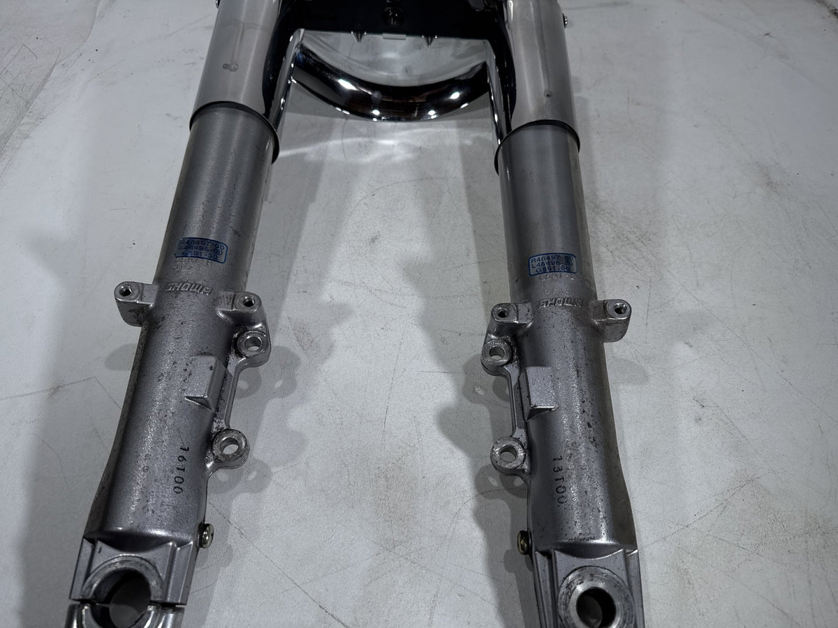 01 Harley Electra Glide Touring Front Triple Tree Set & LH RH Fork Legs Sliders