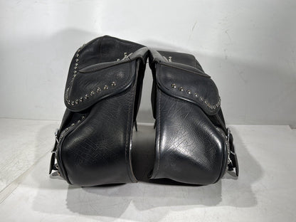 2007 Harley Softail Heritage Classic FLSTC OEM Rear Left Right Saddlebags Luggage Leather