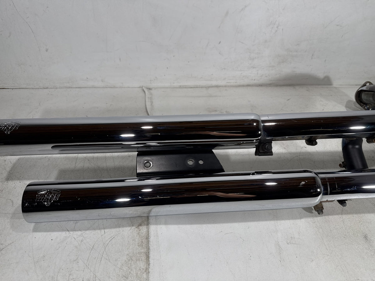 2011 Harley Softail Deluxe FLSTN OEM Exhaust Header Pipes Muffler Vance & Hines