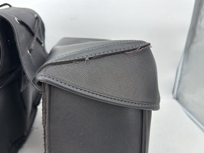 2004 - 2013 Harley-Davidson Sportster 883 Custom Rear Left Right Saddlebags Luggage Leather KEMI-MOTO