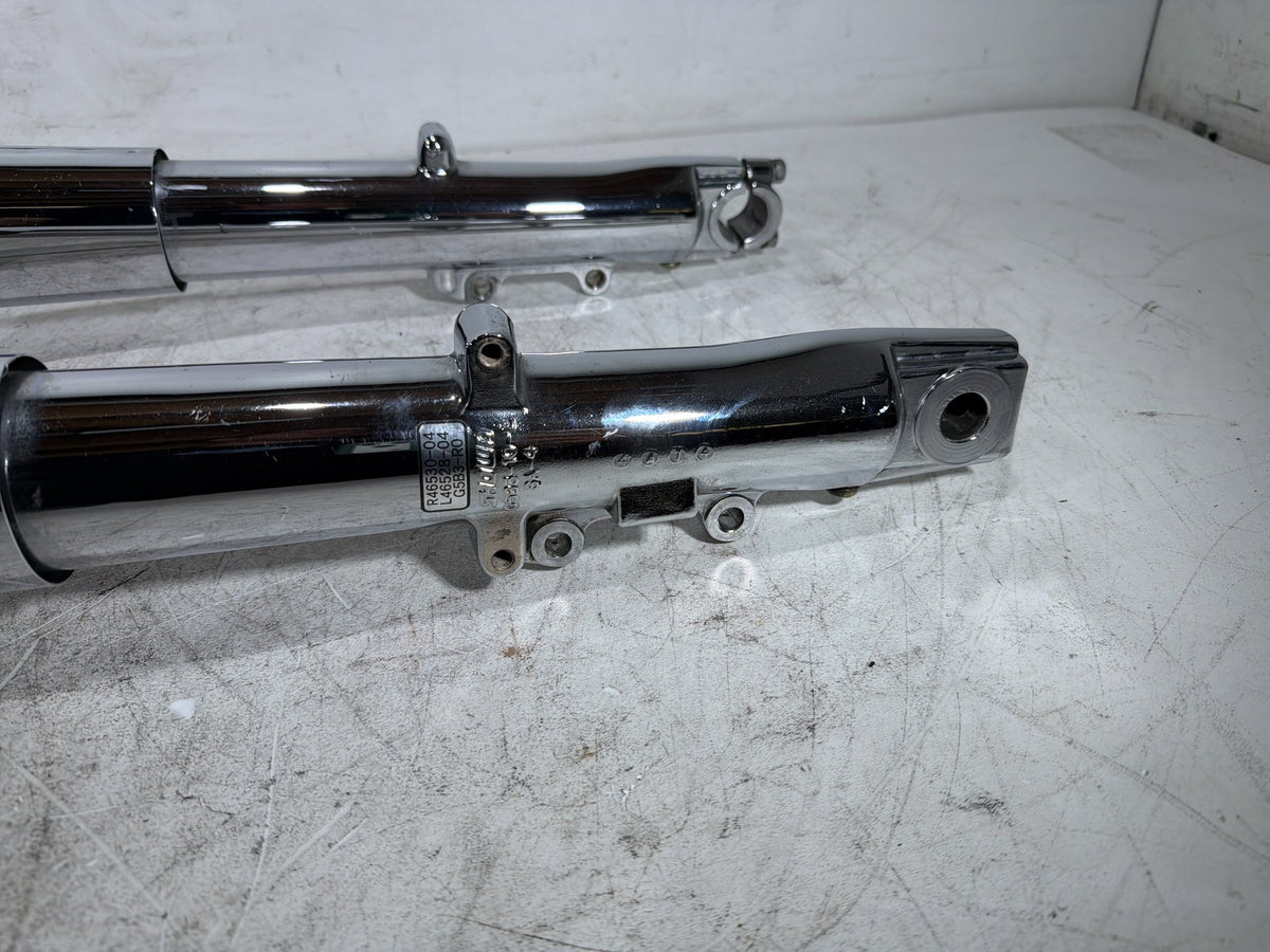 04 Harley Electra Glide CVO Eagle Front Triple Tree Set LH RH Fork Legs Sliders