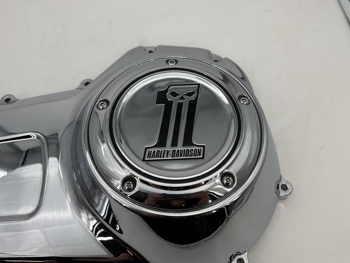 11 Harley Road King Touring Classic Outer Primary Clutch Cover Number One Skull