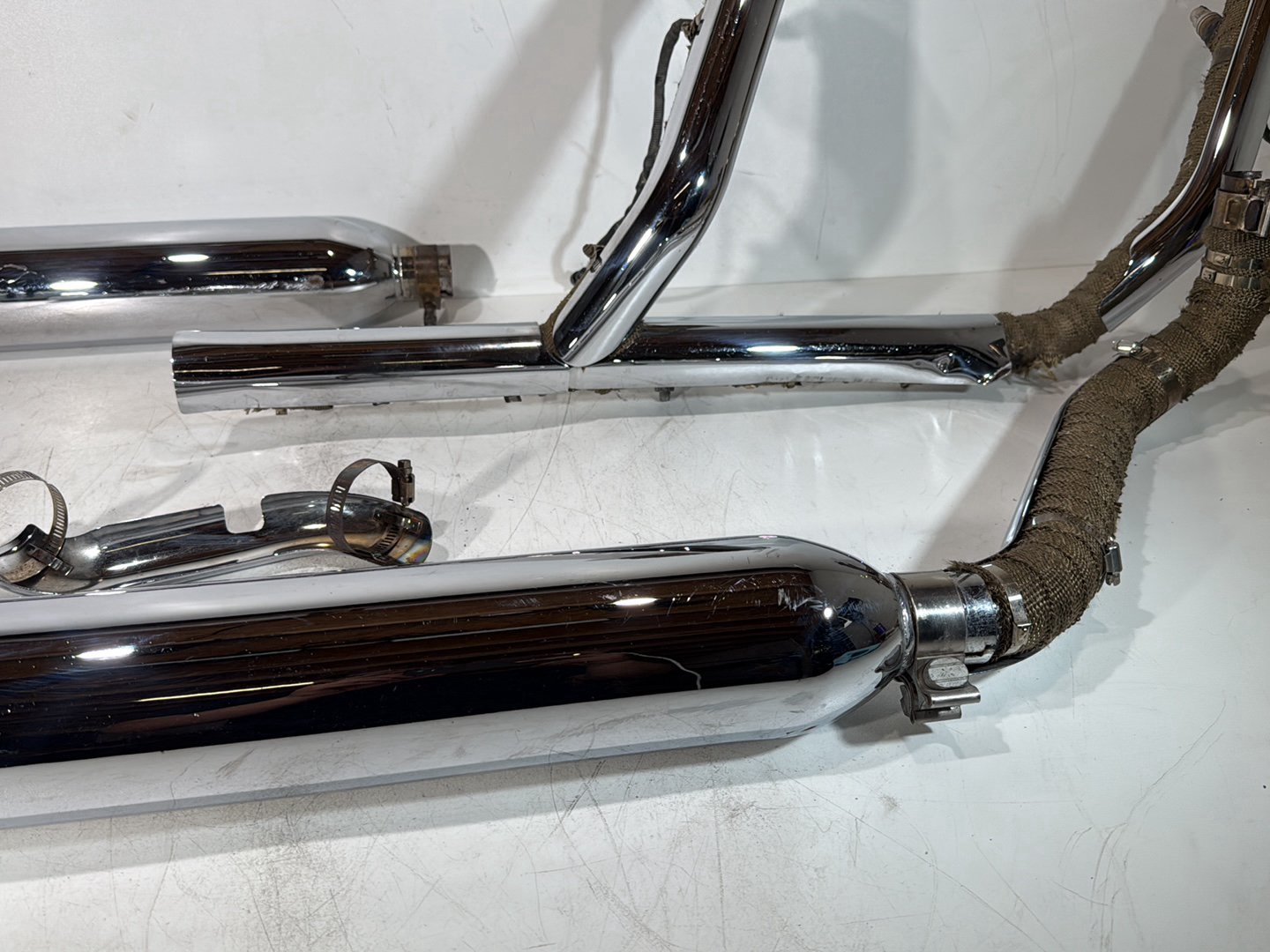 2008 Harley Touring Electra Glide Ultra OEM Exhaust Header Pipes Muffler COBRA