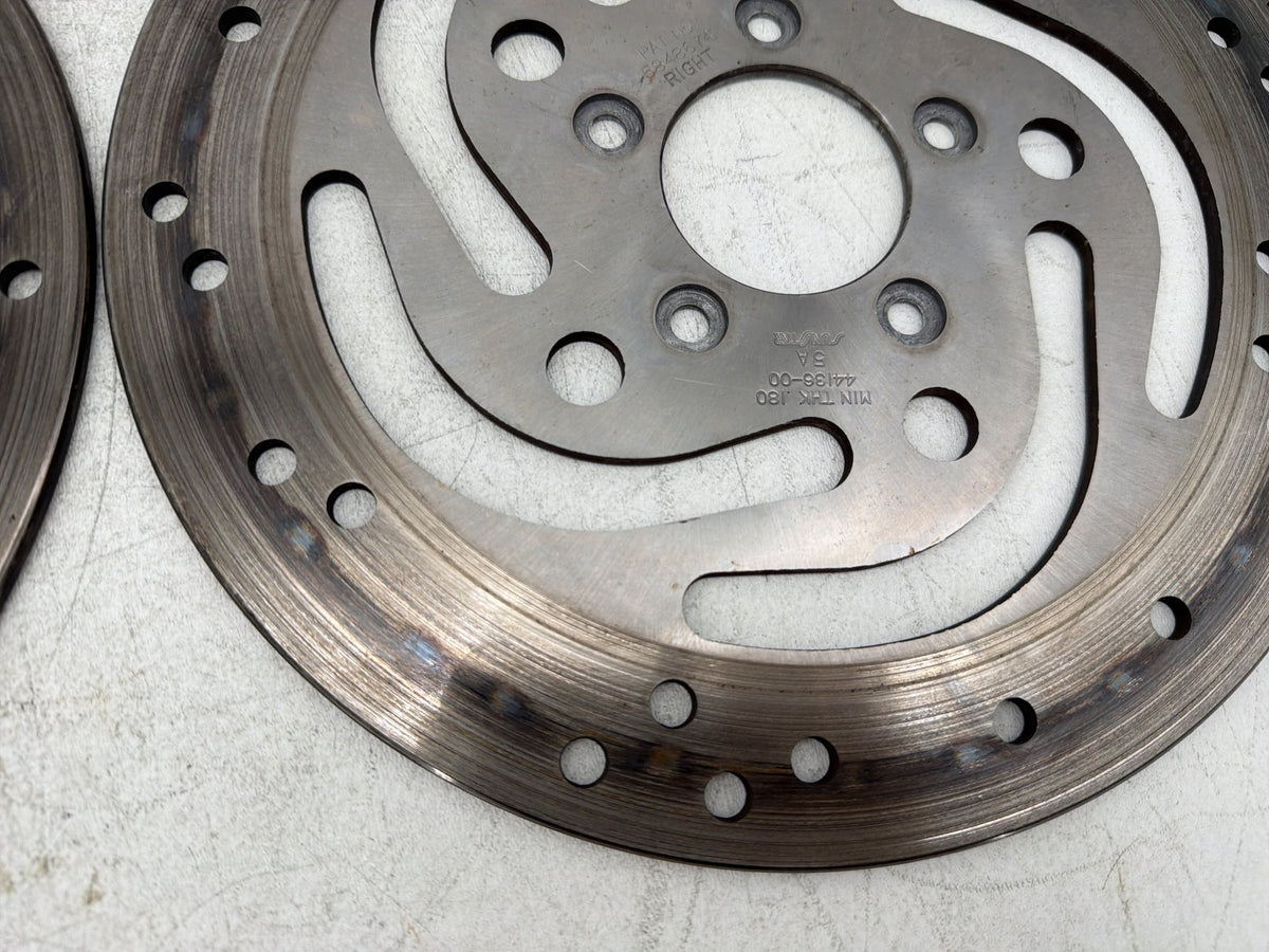2004 Harley Electra Glide CVO Screamin Eagle OEM Front Brake Rotors Disc Pair