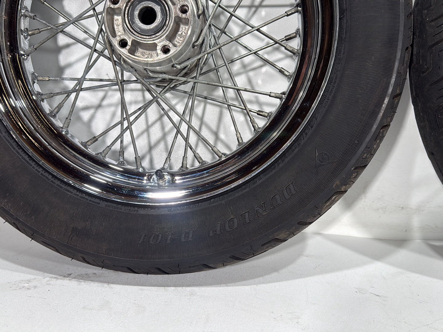 2001 Harley Sportster 883 Hugger XLH883 OEM Front Rear Wheel Rim Tire Spoked