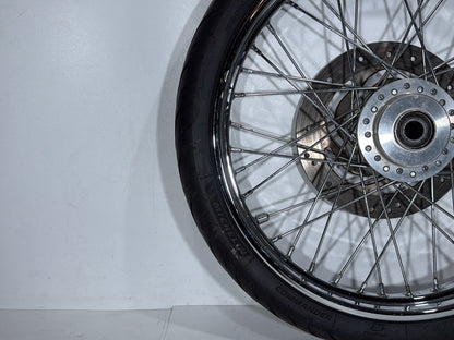 09 Harley Sportster XL1200 1200 Low OEM Front Wheel Rim Tire Spoked MH90-21 21"