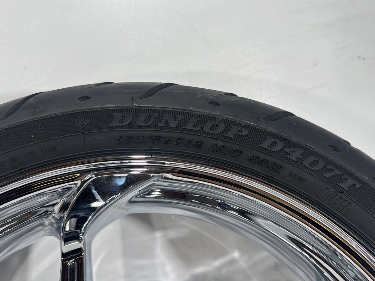 2014 Harley Street Glide Touring FLHXS Rear Wheel Rim Tire Agitator Chrome 18"