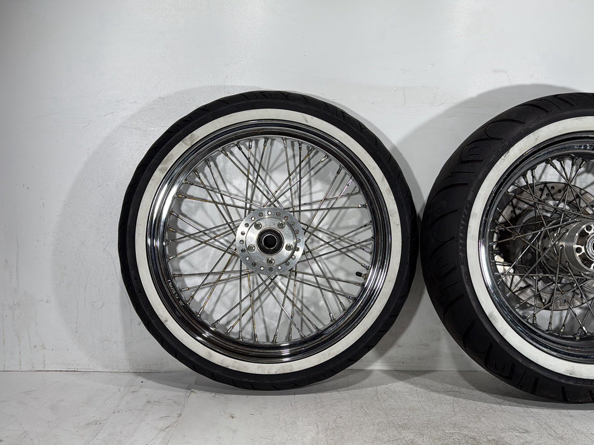 2007 Harley Dyna Street Bob FXDB OEM Front Rear Wheel Rim Tire Spoked