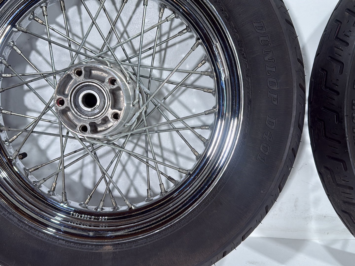 2001 Harley Sportster 883 Hugger XLH883 OEM Front Rear Wheel Rim Tire Spoked