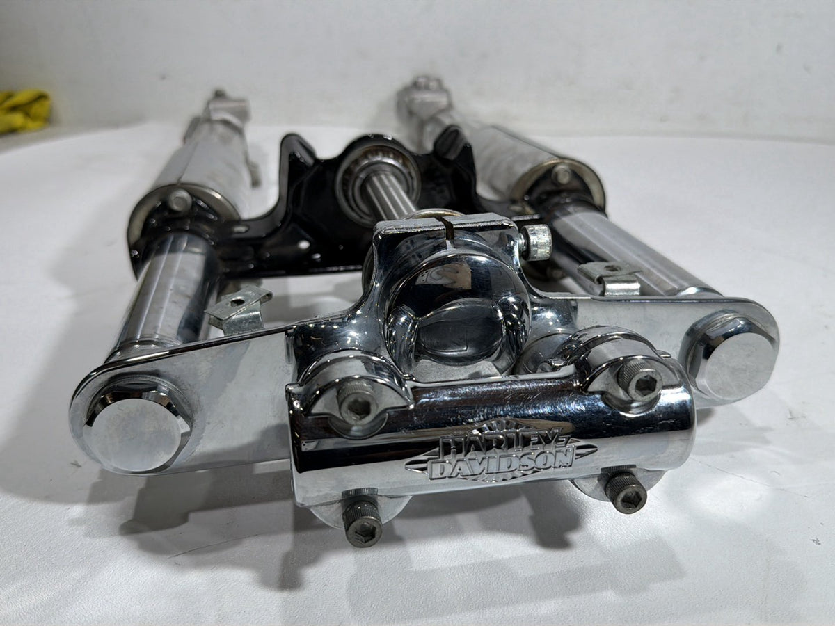2011 Harley Heritage Softail Classic FLSTC OEM Front Triple Tree Set & LH RH Fork Legs Sliders