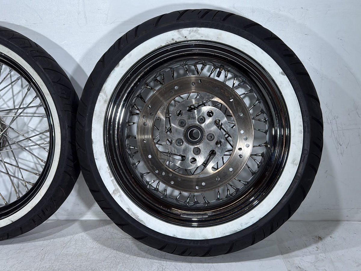 2007 Harley Dyna Street Bob FXDB OEM Front Rear Wheel Rim Tire Spoked