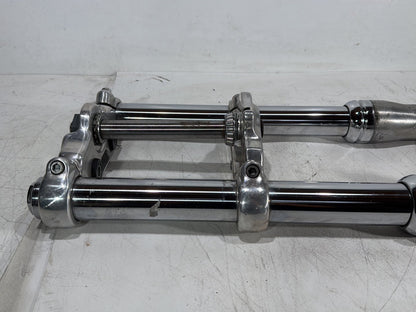 2015 Harley Dyna Low Rider FXDL OEM Front Triple Tree Set & LH RH Fork Legs Sliders