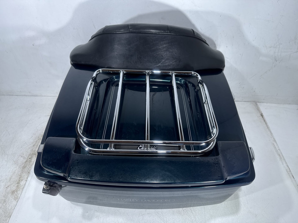 01 Harley Electra Glide Touring Classic OEM Pass Backrest Tour Pak Luggage NOKey