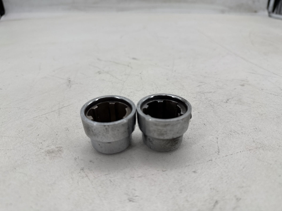 97 Harley Road King Touring FLHR OEM Front Wheel Axle Nut Covers Caps SCRATCHED