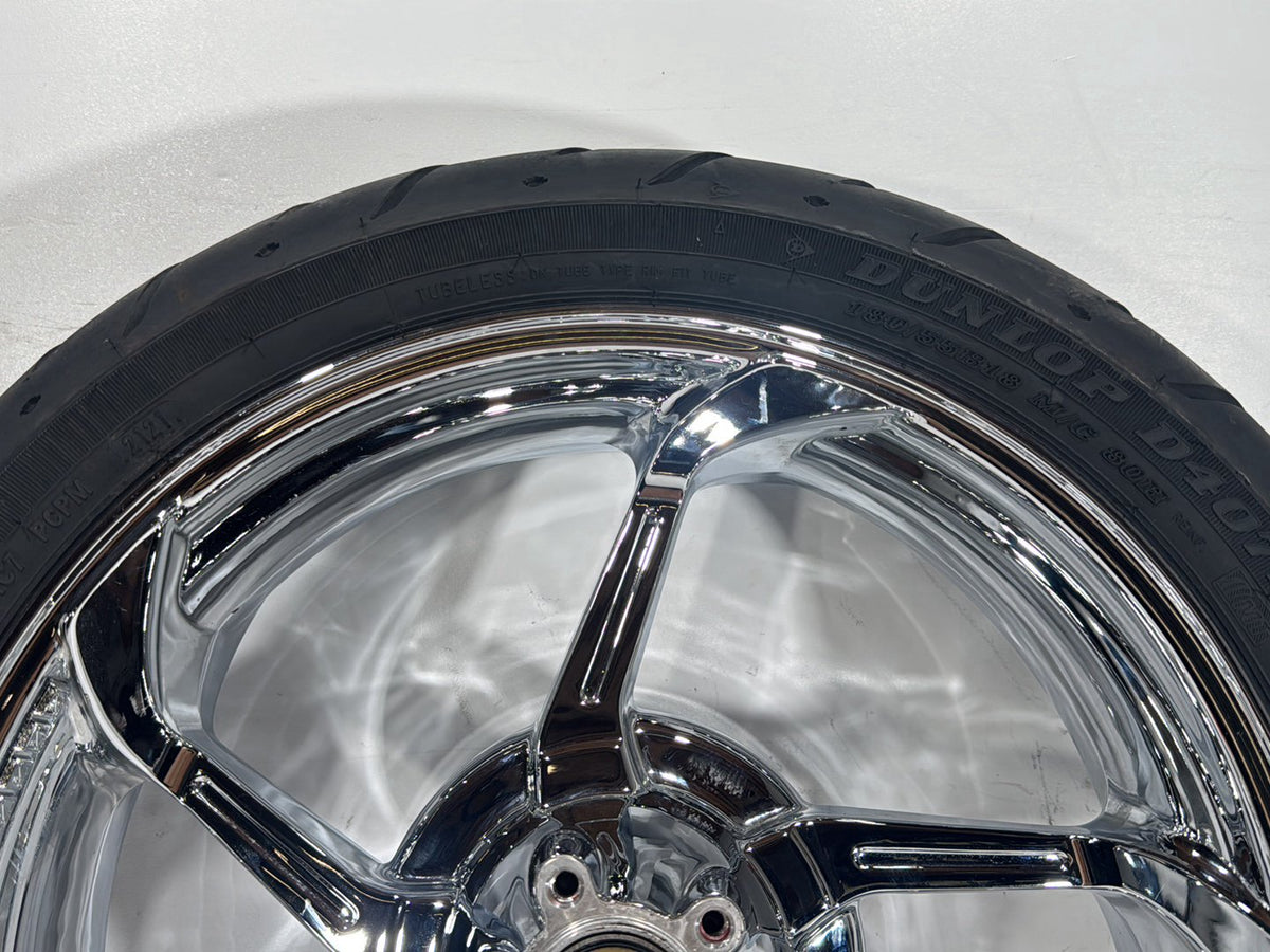 2014 Harley Street Glide Touring FLHXS Rear Wheel Rim Tire Agitator Chrome 18"