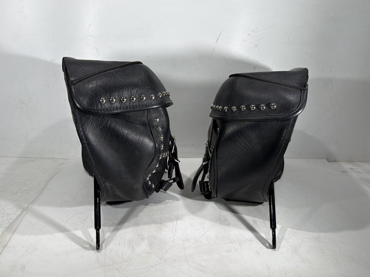 2007 Harley Softail Heritage Classic Rear Left Right Saddlebags Luggage Leather