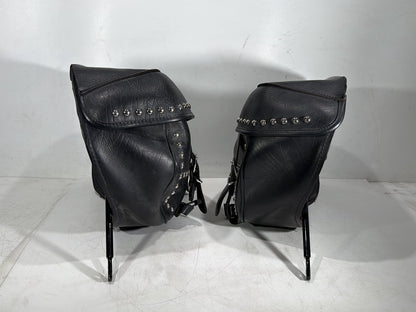 2007 Harley Softail Heritage Classic FLSTC OEM Rear Left Right Saddlebags Luggage Leather