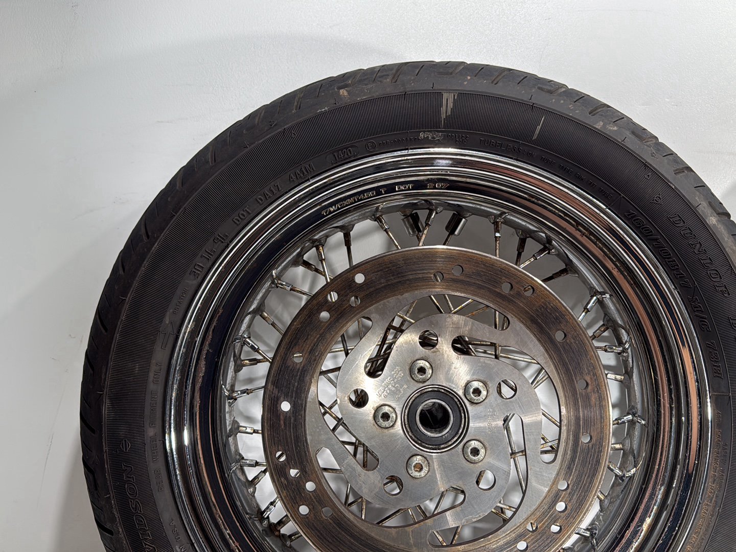 2007 Harley Dyna Street Bob FXDBI OEM Front Rear Wheel Rim Tire Spoked