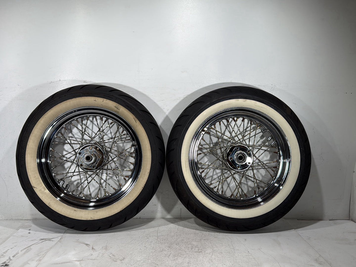 1990 Harley Electra Glide Touring Front Rear Wheel Rim Tire Spoked MT90B16 16"